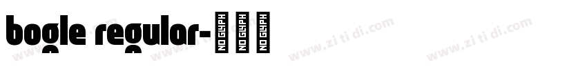 bogle regular字体转换